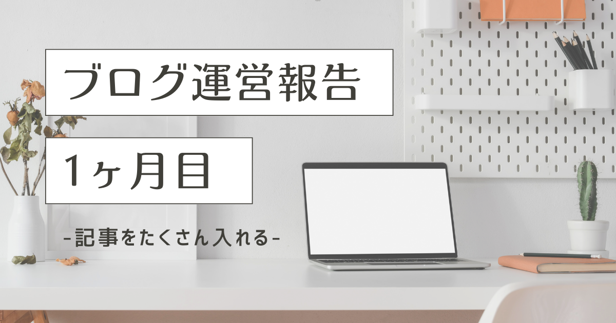 トレンドブログ1ヶ月目の収益と記事数